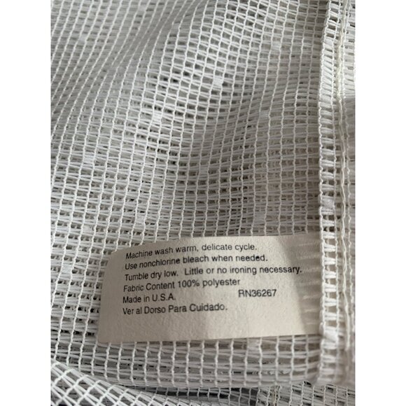 White Lace Window Valance Curtain Floral Design 25" Width X 54" Length Polyester - Picture 4 of 4